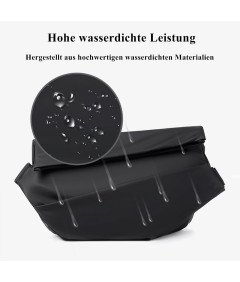 Torba na Ramię Męska Wodoodporna z Magnetycznym Zapięciem i Zamkiem Czarna