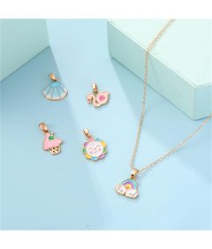 Naszyjnik Wisiorek  Damski Srebro 925 Motyl Tęcza Prezent 5 Zawieszek