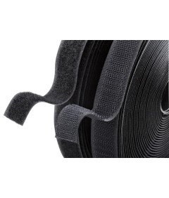 PUROVI Velcro Trak Obračunski Močan v Roli Širina 20mm Črna 5m