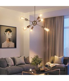 OYIPRO Żyrandol Sputnik Futurystyczna Lampa 6-Punktowy Regulowana Wysokość
