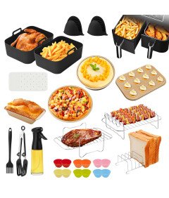 Zestaw Akcesoriów do Frytkownicy Ninja 27-częściowy Formy Rękawice Papier