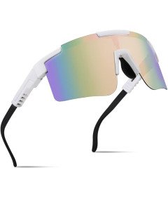 MARIDA Okulary Sportowe dla Mężczyzn Rowerowe UV400 Duże Soczewki