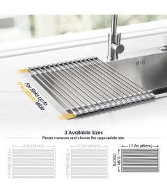 Składana Suszarka do Naczyń Odporna na Ciepło 32x45 cm Do 32 kg Srebrna