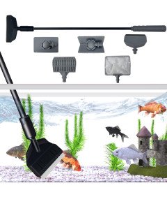 Zestaw do Czyszczenia Akwarium Regulacja 45–78 cm Antypoślizgowy 5 Końcówek