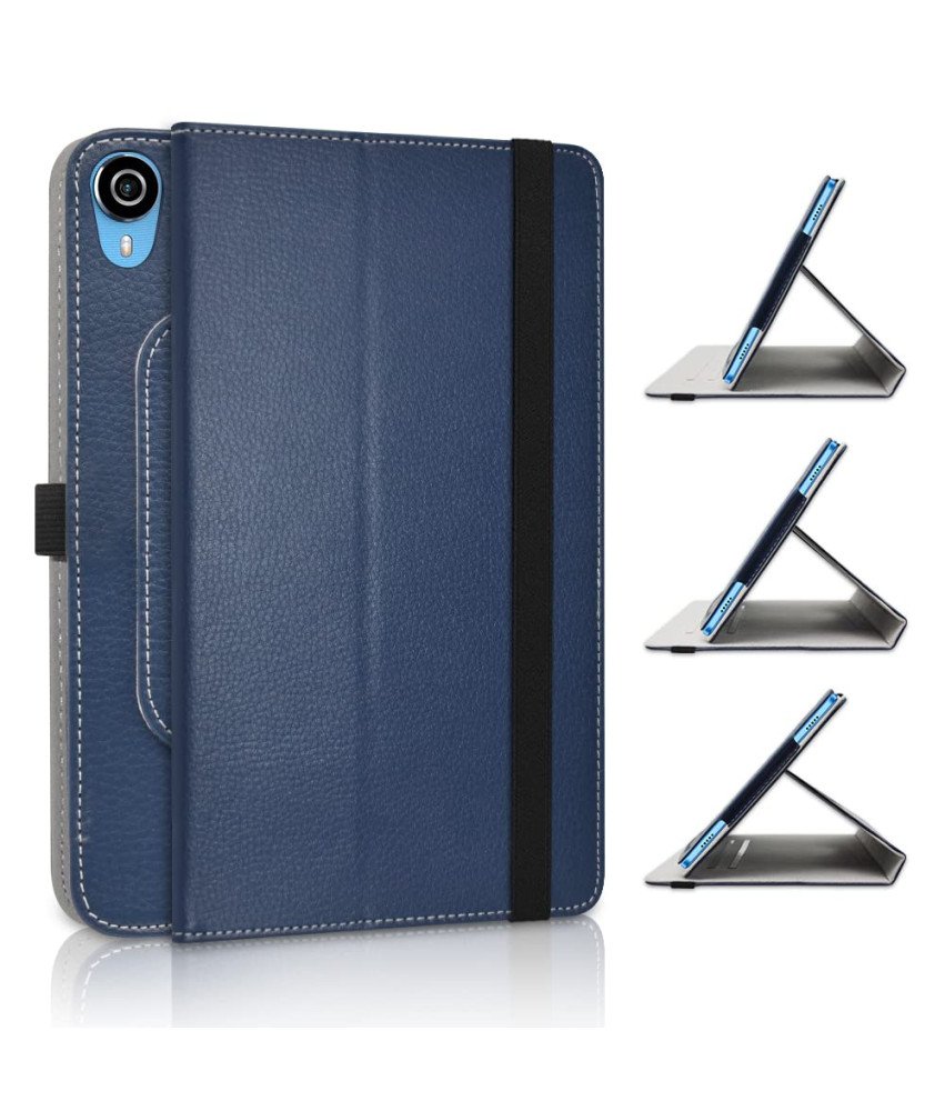 JRTAL Ovitek s poklopcem za tablični računalnik Teclast P25T 10" vrtljiv za 360° mornarsko moder