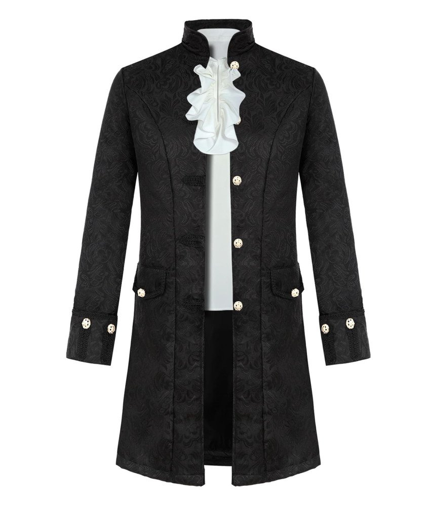 Strój Męski Wiktoriański z Żabotem Gotycki Frak Steampunk na Halloween XXL