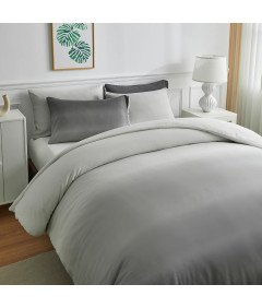 Komplet Pościeli Poszewki na Poduszki 2x 80x80cm na Kołdrę 135x200cm Szary