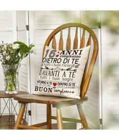 Artoid Mode Poszewka Dekoracyjna Urodzinowa na 16 Urodziny 45x45 cm