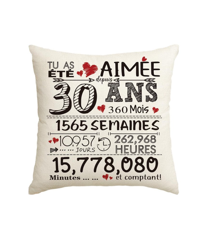 Artoid Mode Okrasna Prevleka za Vzglavnik za 30. Rojstni dan 45x45 cm