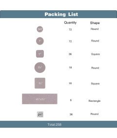Filcowe Podkładki pod Meble Samoprzylepne Ochraniacze Podłogowe 258 Sztuk