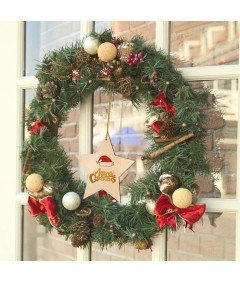 Drewniane Gwiazdki Bożonarodzeniowe z Zawieszkami 36 Sztuk Do Malowania