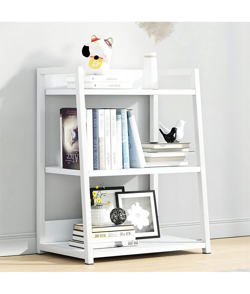 IOTXY Biała Półka na Książki 3 Poziomy Regał Szafka 50x30x69 cm Biały