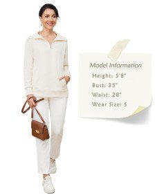 Ženska bluza Tapata z visokim ovratnikom in zadrgo XL