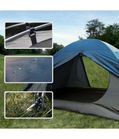 ShinHye Namiot Kempingowy 4 Osoby Wodoodporny Ultralekki Trekking Niebieski