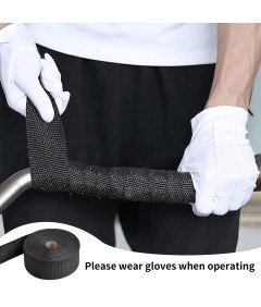 Orenge Taśma Termoizolacyjna Wydechowa 10  m do Motocykli Samochodów Czarna