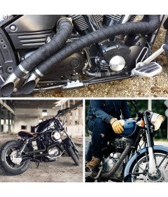 Orenge Taśma Termoizolacyjna Wydechowa 10  m do Motocykli Samochodów Czarna
