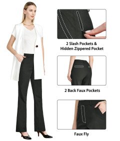 Tapata Ženske hlače na zvonec, antracitne, dolžina 79 cm, L