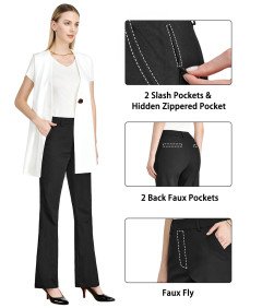 Tapata Ženske hlače na zvonec, antracitne, dolžina 74 cm, M