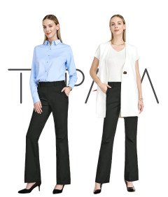 Tapata Spodnie Damskie Dzwony Garniturowe Antracytowe Długość 84 cm M