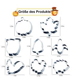 Jesenski modelčki za piškote 8 kosov Buča List Veverica Jež in drugi