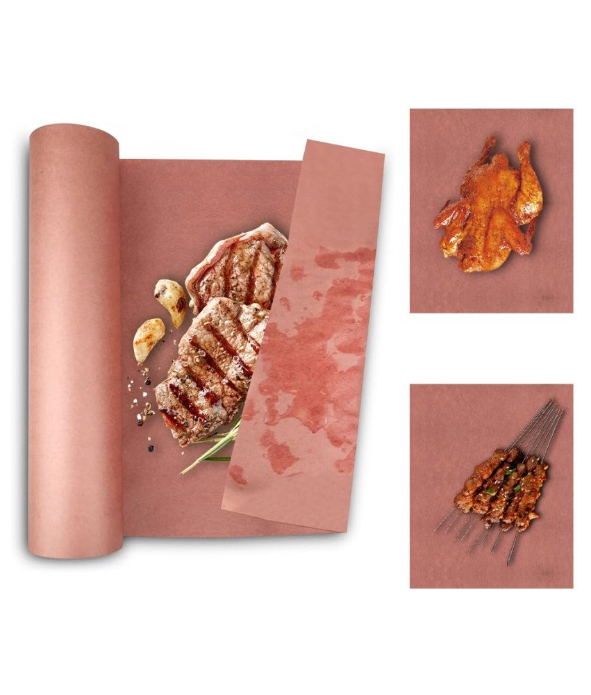Papier Rzeźniczy Kraft BBQ 45x1500 cm Różowy Tłuszczoodporny Do Grillowania