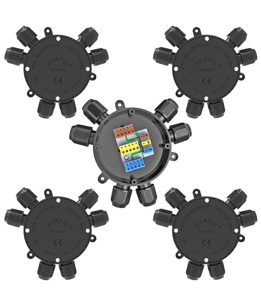 Set 5 Vodotesnih Razdelilnih Doz IP68 Razdelilne Omarice