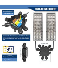 Set 5 Vodotesnih Razdelilnih Doz IP68 Razdelilne Omarice
