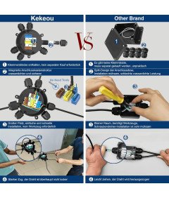 Set 5 Vodotesnih Razdelilnih Doz IP68 Razdelilne Omarice