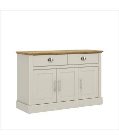 Galano Omarica Kredenca s 3 Vrati 2 Predaloma 113x39,5x74 cm Svetlo siva