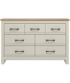 Komoda 7 Predalov Omarica za Spalnico Moderna 119x37x76,5 cm Svetlo siva