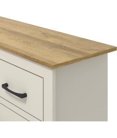 Komoda 7 Predalov Omarica za Spalnico Moderna 119x37x76,5 cm Svetlo siva