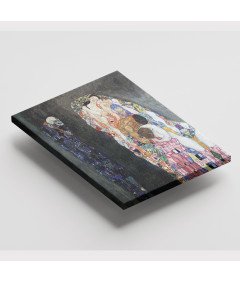 Slika Gustav Klimt Življenje in smrt Natis na platnu 40x40 cm Okvir 3 cm