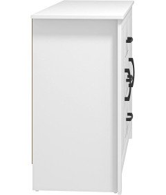 Galano Komoda z 2 Vrati 3 Predali Nastavljive Police 119x77x39,5 cm Bela