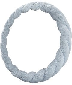 Plišast pokrov za volan, nedrseč, mehak, 37-39 cm, moder