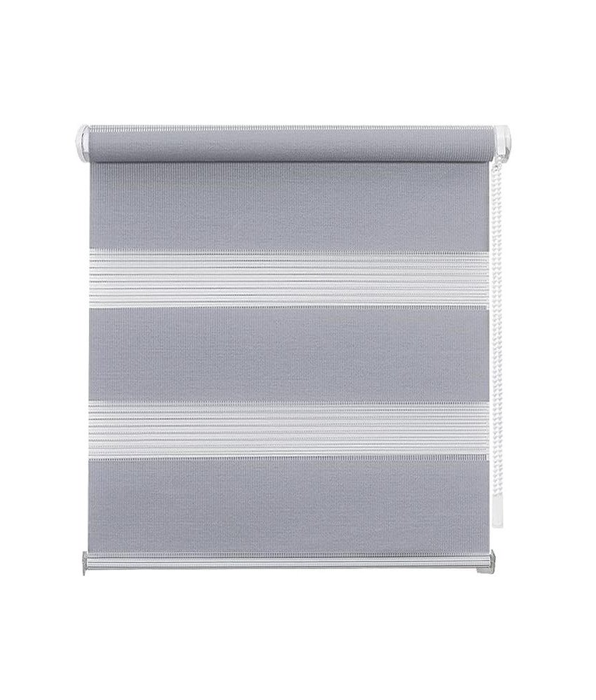 EUROHOME Dvojne rolete brez vrtanja Siva 65x220cm