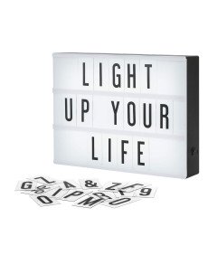 Moja svetlobna tabla za kino LED 30x23 cm s črkami DIY za ustvarjanje napisov