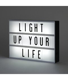 Moja svetlobna tabla za kino LED 30x23 cm s črkami DIY za ustvarjanje napisov