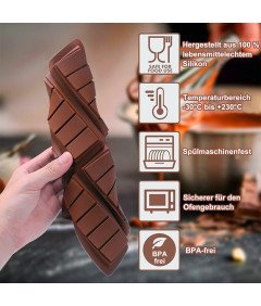 DAILIENFUS Silikonowa Foremka do Czekolady Dubajskiej Zestaw z Akcesoriami