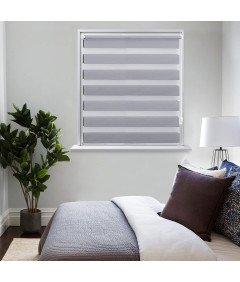 EUROHOME Dvojne rolete brez vrtanja Siva 65x220cm