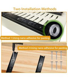 Divove Nastavljiv Predal 29,9 – 50,2 cm Kuhinjski Organizator 2 Kosa Bela