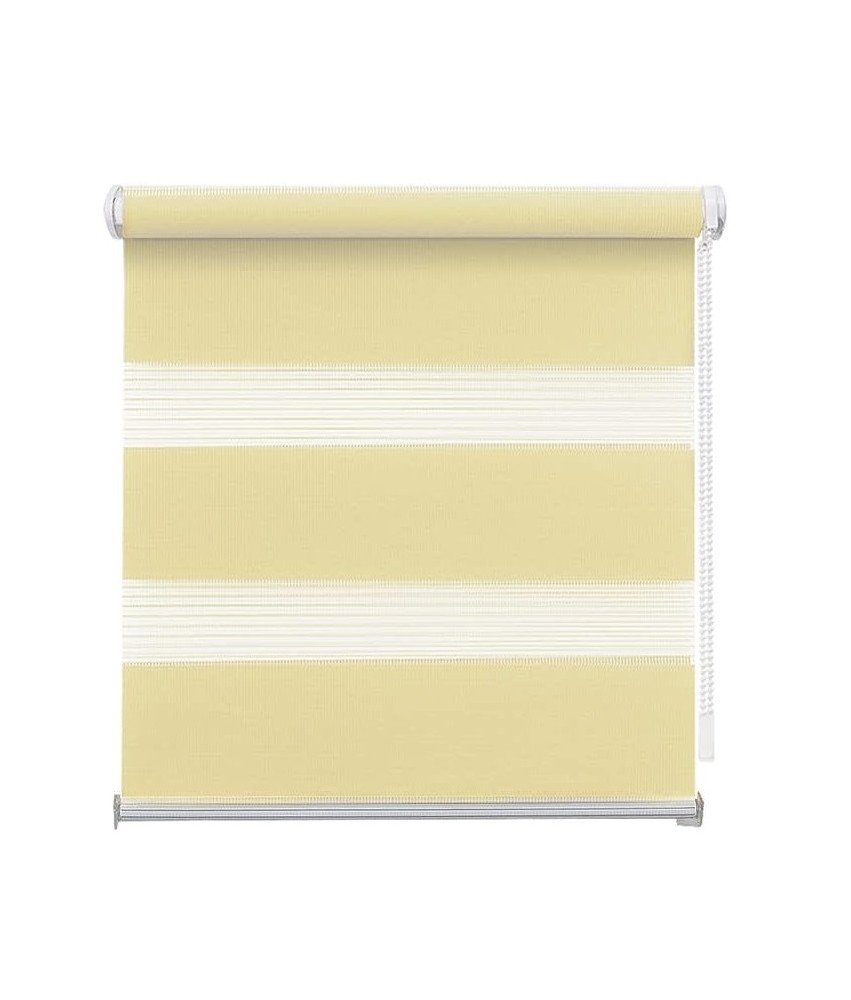 EUROHOME Podwójna Roleta Bez Konieczności Wiercenia Beżowa 90x150cm