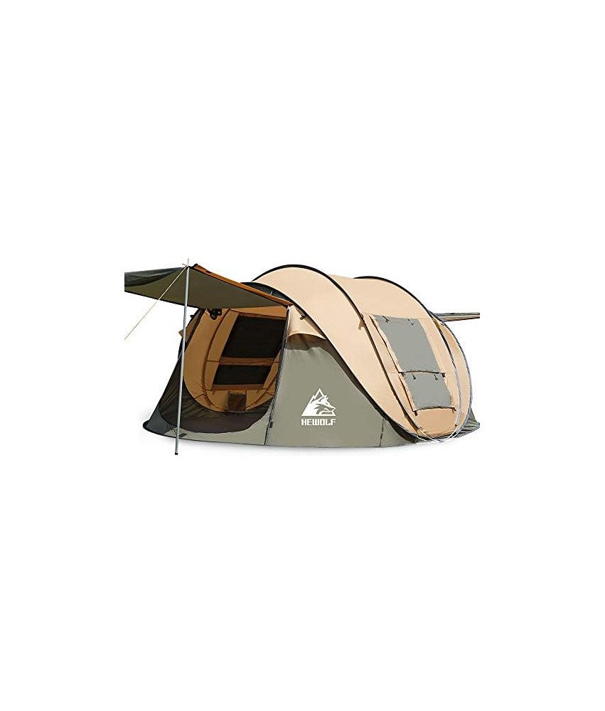 HEWOLF Namiot Samorozkładający Pop-Up dla 2–4 Osób Kempingowy z Ochroną UV