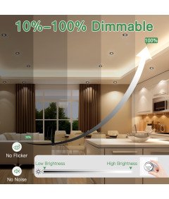 Dexnump LED vgradne reflektorje 12 kos zatemnilni 5W IP44 ultra tanki