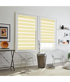 EUROHOME Podwójna Roleta Bez Konieczności Wiercenia Beżowa 90x150cm