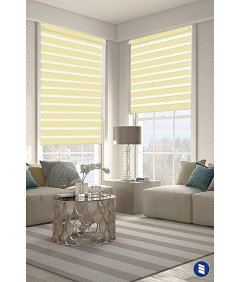 EUROHOME Podwójna Roleta Bez Konieczności Wiercenia Beżowa 90x150cm