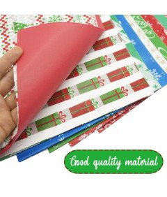 BAISDY Božični svileni papir, 80 listov, 50 x 50 cm, za zavijanje daril