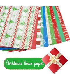 BAISDY Božični svileni papir, 80 listov, 50 x 50 cm, za zavijanje daril