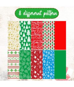 BAISDY Božični svileni papir, 80 listov, 50 x 50 cm, za zavijanje daril