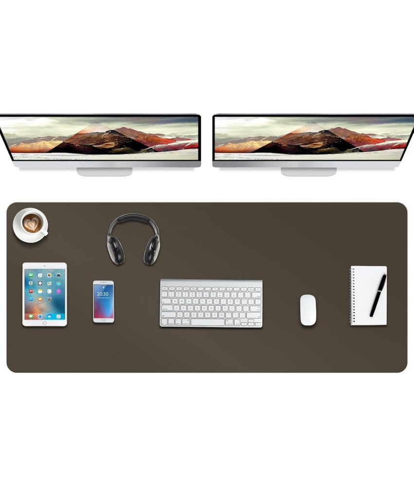 Podkładka  Na Biurko Pod Myszkę Skórzana Antypoślizgowa XL 120x60 cm Brązowa