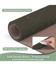 Podkładka  Na Biurko Pod Myszkę Skórzana Antypoślizgowa XL 120x60 cm Brązowa